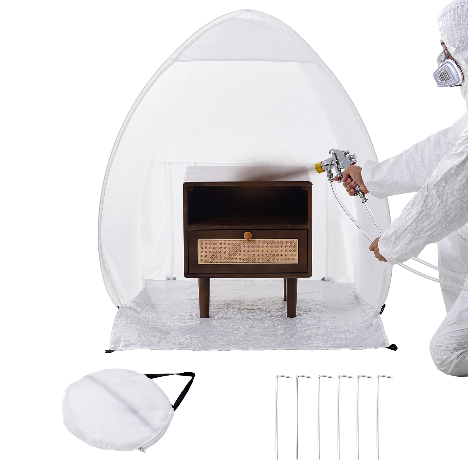 Spray Paint Shelter Portable Spray Paint Tent Booth 40x35x40 in Pop Up